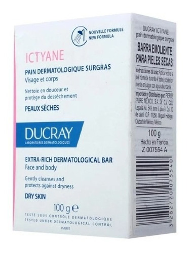 Ducray Ictyane Barra Emoliente Para Piel Seca 100gr