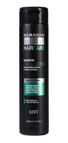 Imagem 1 de 1 de Shampoo Keraton Men - Fresh Detox (carvão E Menta) 300ml