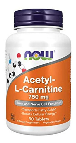 Now Supplements, Acetyl-l-carnitine 750 Mg, Amino Acid, Brai