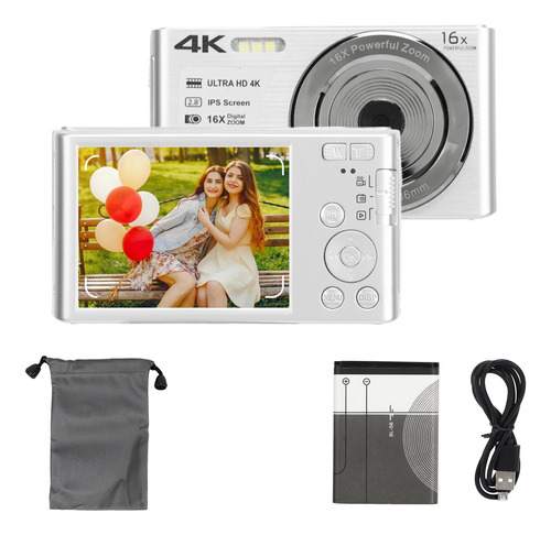 Cámara Digital 4k De 48 Megapíxeles, 2.8 Pulgadas, Zoom Digi