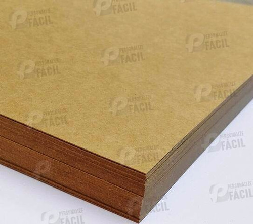Imagem 6 de 7 de 200 Folhas Papel Kraft 200g A4 P/ Convite Casamento Rústico