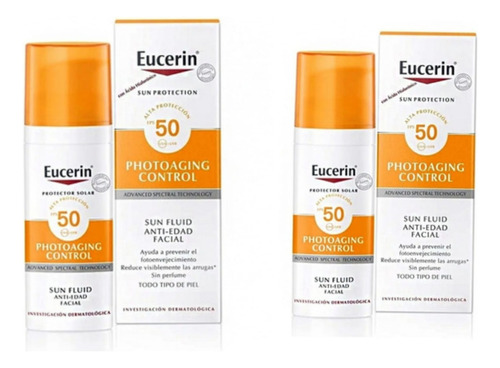 Eucerin Protector Solar Photoaging Control Sin Color 2pz