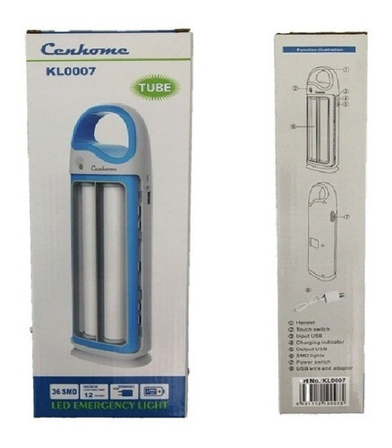 Imagen 1 de 6 de Linterna Cenhome Con Bateria Recargable
