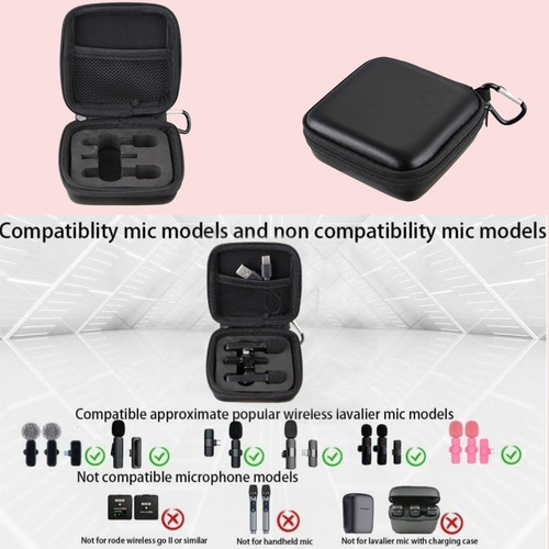 Estuche De Micrófono Lavalier Inalámbrico Marca Modelo 3 Ran Color