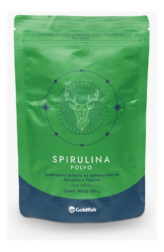 Spirulina Polvo Goldfish +vit.  Proteinas Y Minerales X 100g