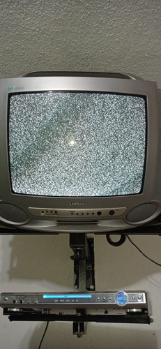 Imagen 1 de 5 de Televisor Clásico Samsung 20  Y Dvd Hyundai En Buen Estado 