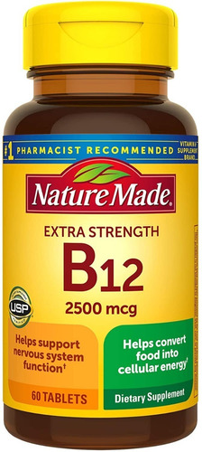 Vitamina B12 2500 Mg Nature Made 60 Tabletas