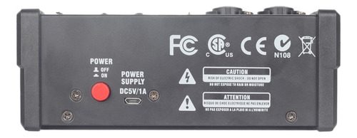 Ru-4t Mezclador De Sonido Profesional Au-dio Usb, 4