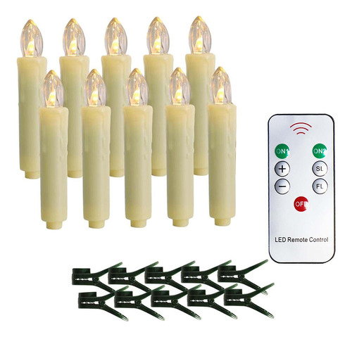 Velas Cónicas Led Con Control Remoto, Velas Sin Llama,