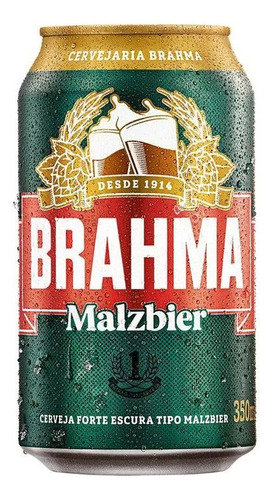 Cerveza Brahma Malzbier Brasileña (350 Ml) Pack 12 Unidades