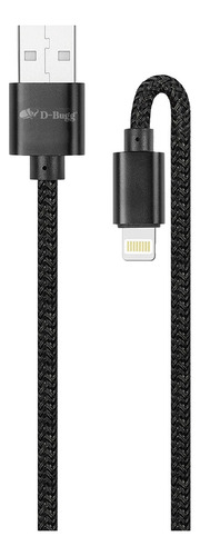 Cable Trenzado De Nylon Usb A Lightning Carga Rápida 2m Negro