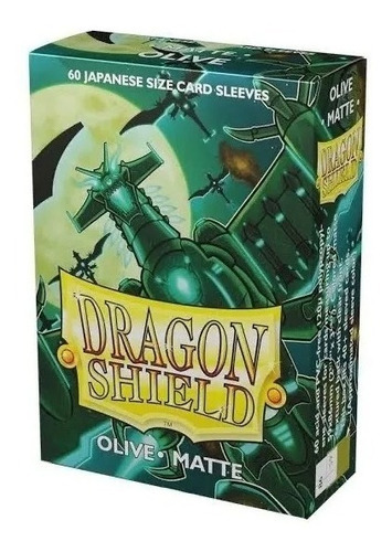 Dragon Shield Matte Japanese Size Olive Para Yu-gi-oh!