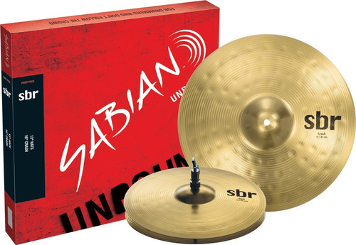 Conjunto de pratos de bateria Sabian Sbr5001 16 Crash 13 Hi-hat