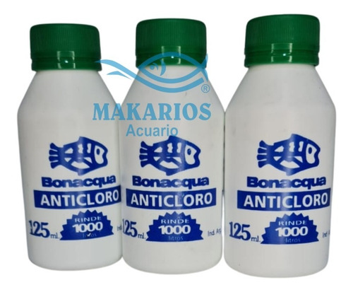 Imagen 3 de 8 de Anticloro Bonacqua 125 Ml Pecera Acuario Peces