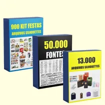 Comprar 900 Kit Festas Silhouettes Arquivos De Corte E 50000 Fontes
