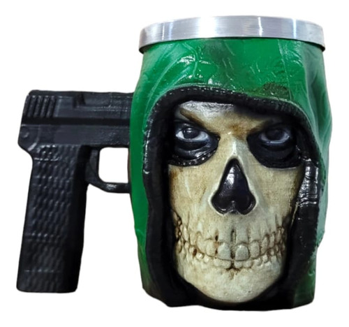 Caneca 3d Call Of Duty Com Alça Pistola Geek Colecionável