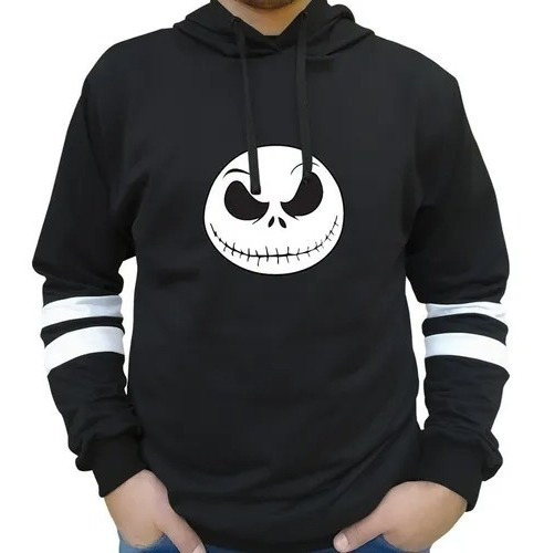 Buzo Buso Saco Hoodies Cara De Jack Negro 