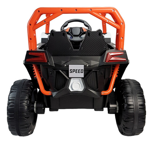Montable Electrico Para Niños Coche A Control Remoto Luz 12v Color Naranja