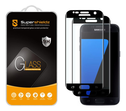 Protector Vidrio Templado Para Galaxy S7(2 Un,negro)