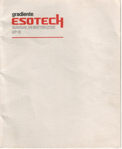 Manual Do Usuario System Esotech Gradiente 5 Livros