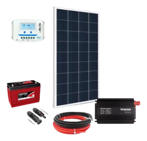 Kit Energia Solar Off Grid 155w Inversor 220v Bateria 115ah