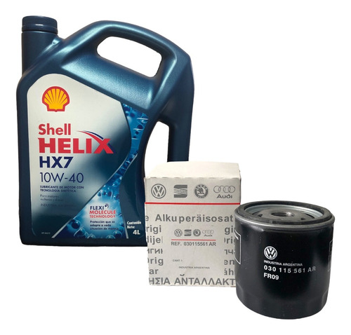 Kit Filtro Aceite Original Vw Cross Fox + Aceite 10w40 Shell