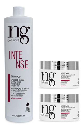 Kit Duo Ng De France Sh. Intense 1l + 2 Másc. Intense 250g