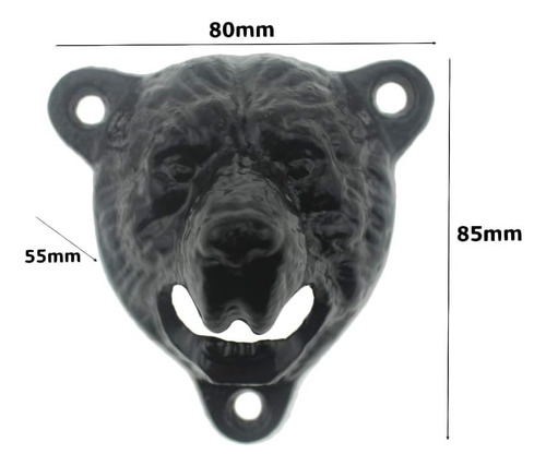 Abridor De Botellas Con Cabeza De Oso Negro De Luwanburg Mon