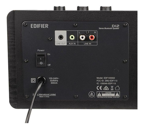 Altavoz multimedia Edifier D12BT Bluetooth 5.0 70 W color negro