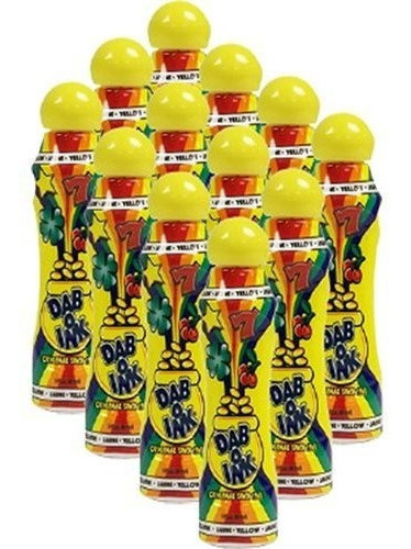 Una Docena De 3oz Dab-o-ink Amarillo Bingo Dauber