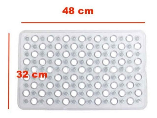 Alfombra Baño Antideslizante Pvc Con Ventosas 32x48