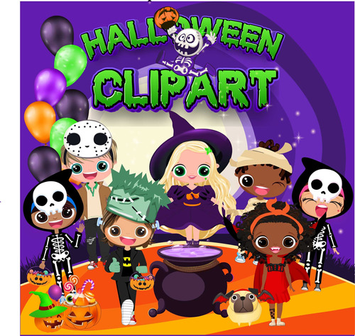 Halloween Clipart 100 Png 300dpi A3 10 Personajes