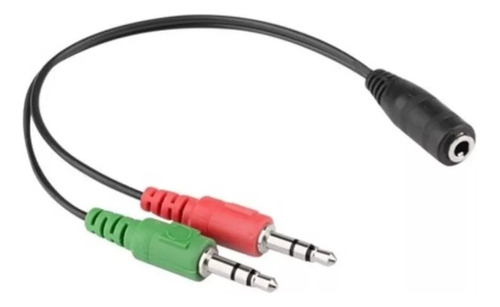 Adaptador Mini Plug Aux 3.5 A Microfono Auricular Pc