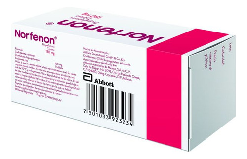 Norfenon 150 Mg Caja Con 30 Tabletas