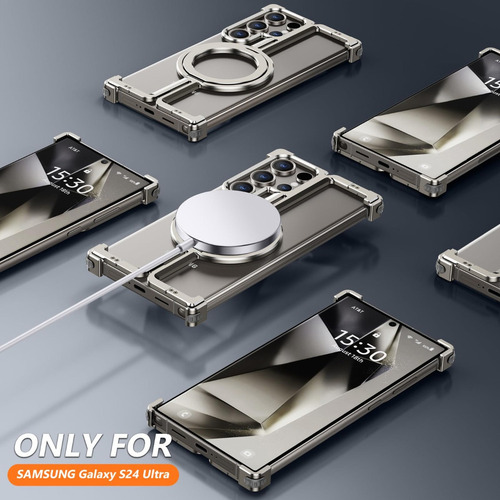 B Funda De Metal Con Soporte For Samsung Galaxy S24/s23 Ultra