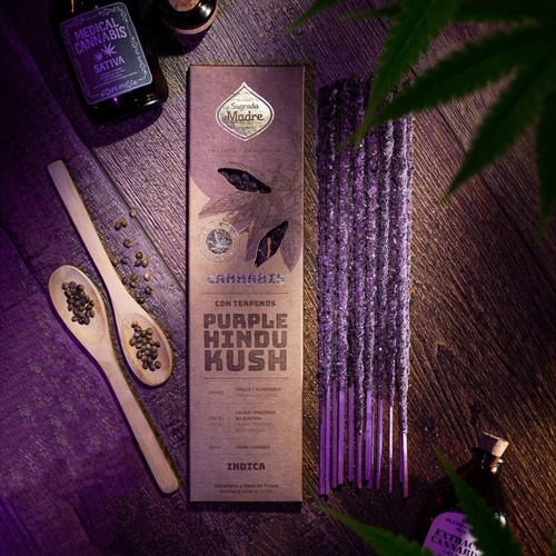 Incienso Sagrada Madre White Widoow X6 Varillas 1h Duración Purple Hindu Kush