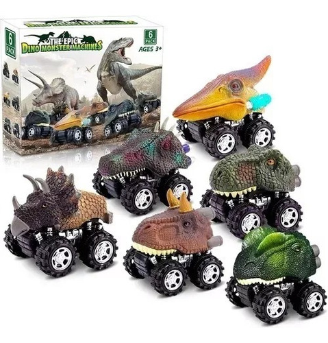 Juguetes Dinosaurio Para Coche, Paquete 6 Friccion Bestoys