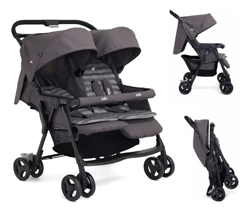 Coche Paseo Doble Aire Twin Dark Pewter Joie