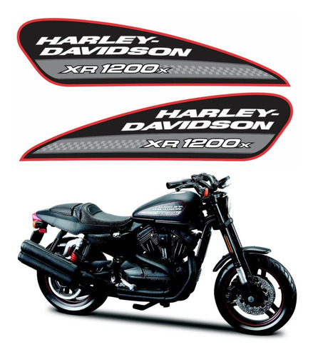 Kit Adesivo Harley Davidson Sportster Xr 1200x Branca Cor ADESIVO HARLEY DAVIDSON 1200x