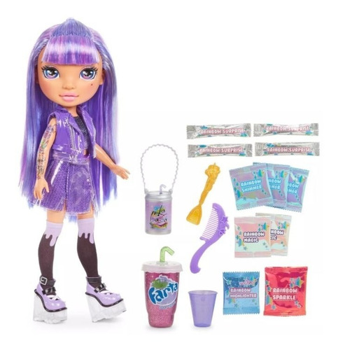 Poopsie Rainbow Surprise Muñeca + 20 Sorpresas Amethyst Blue