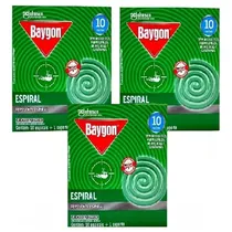 Comprar Kit 3 Repelentes 10 Espirais Mosquitos E Pernilongos Baygon