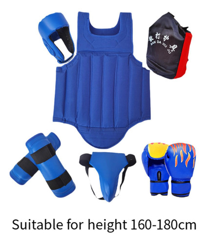 Sanda Gear Set Equipo De Protección De Color Azul L
