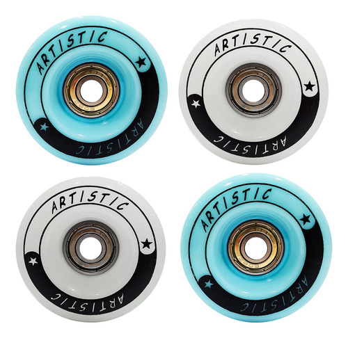 Imagen 1 de 9 de Set 4 Ruedas De Silicona Para Patín Artístico 58mm - El Rey