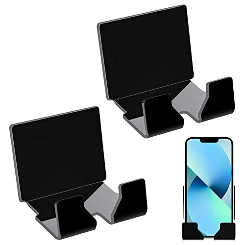 Kamehame 2 Pcs Wall Mount Phone Holder Adhesive Cell Zyw34