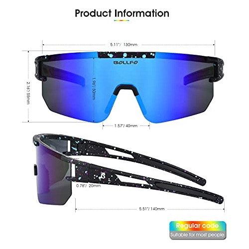 Lentes Deportivos Polarizado De Ciclismo Color Azul