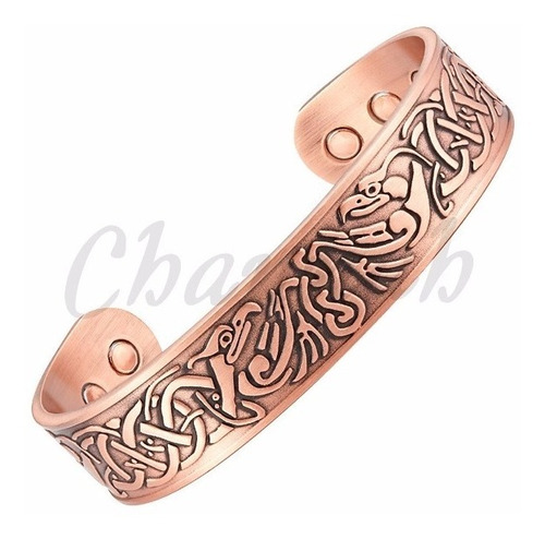 Pulseira Indiana Bracelete Cobre Oriental Original Magnética