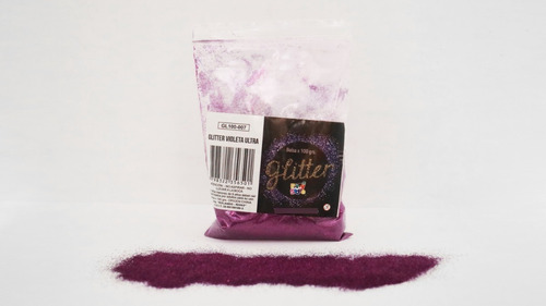 Glitter Gibre Givre Purpurina Brillantina X 100g Color Violeta Ultra