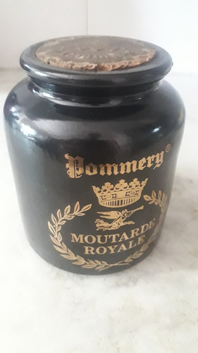 Frasco De Mostaza Frances En Gres Royal Pommery 12 Alto (Usado)