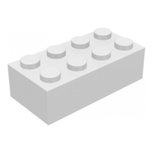 Imagen 1 de 5 de 40 Bloques Construccion Compatible Lego 4x2 Grueso Blanco