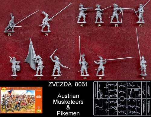 Austrian Musketeers 16-17th Century By Zvezda # 8061 1/72
